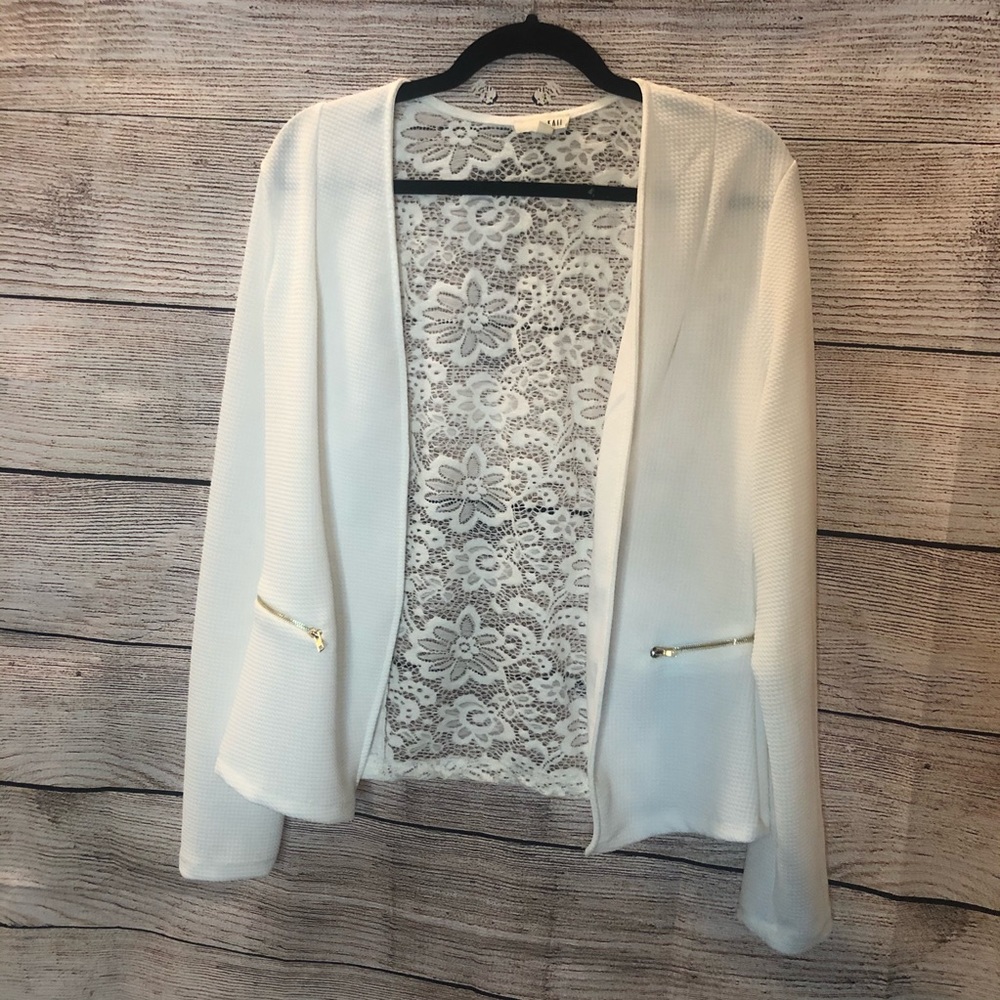 White Lace Blazer